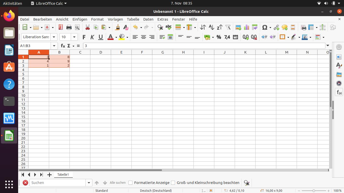 Calc Tabelle