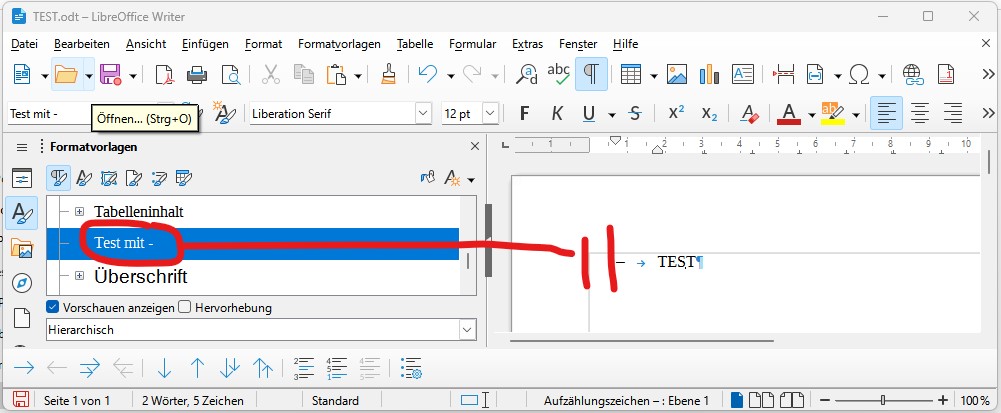 nach der Formatierung