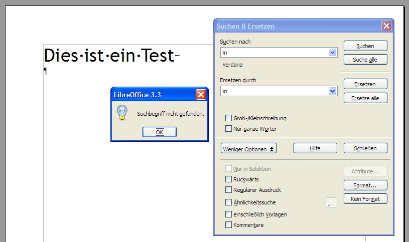 Normalerweise müsste der manuelle Zeilenumbruch in einen normalen Umbruch umgewandelt werden.