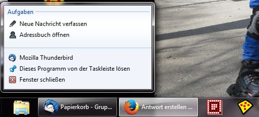 Taskleiste - einbinden geht...