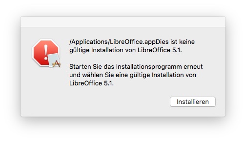 Die Datei soll beschädigt sein? Ich habe sie mehrmals von der aktuellen LO-Seite geladen.