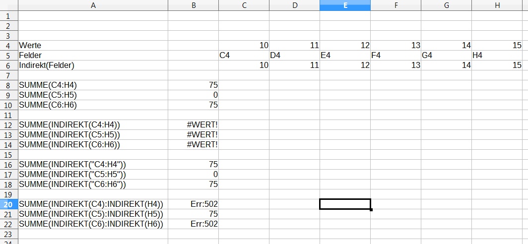 Ausgabe der Datei "calc-indeirekt" unter AOO4