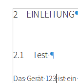 falsche Darstellung