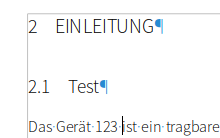 korrekte Darstellung